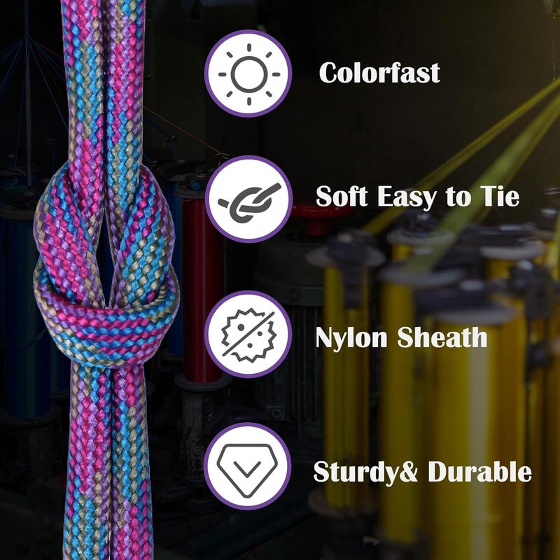 MONOBIN Paracord Rope 100FT for Making Paracord Projects, 4mm 7 Strand Parachute Cord for Lanyard, Survival Bracelets, Clothsline,Hiking - Image 2